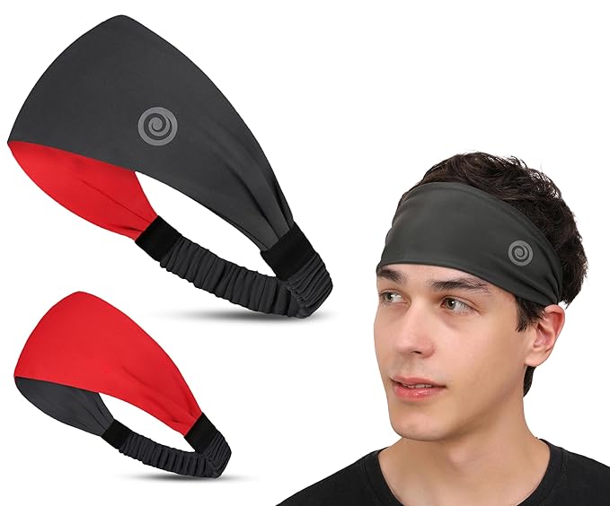Athmonk Lycra Multipurpose Reversible Headband For Men Women